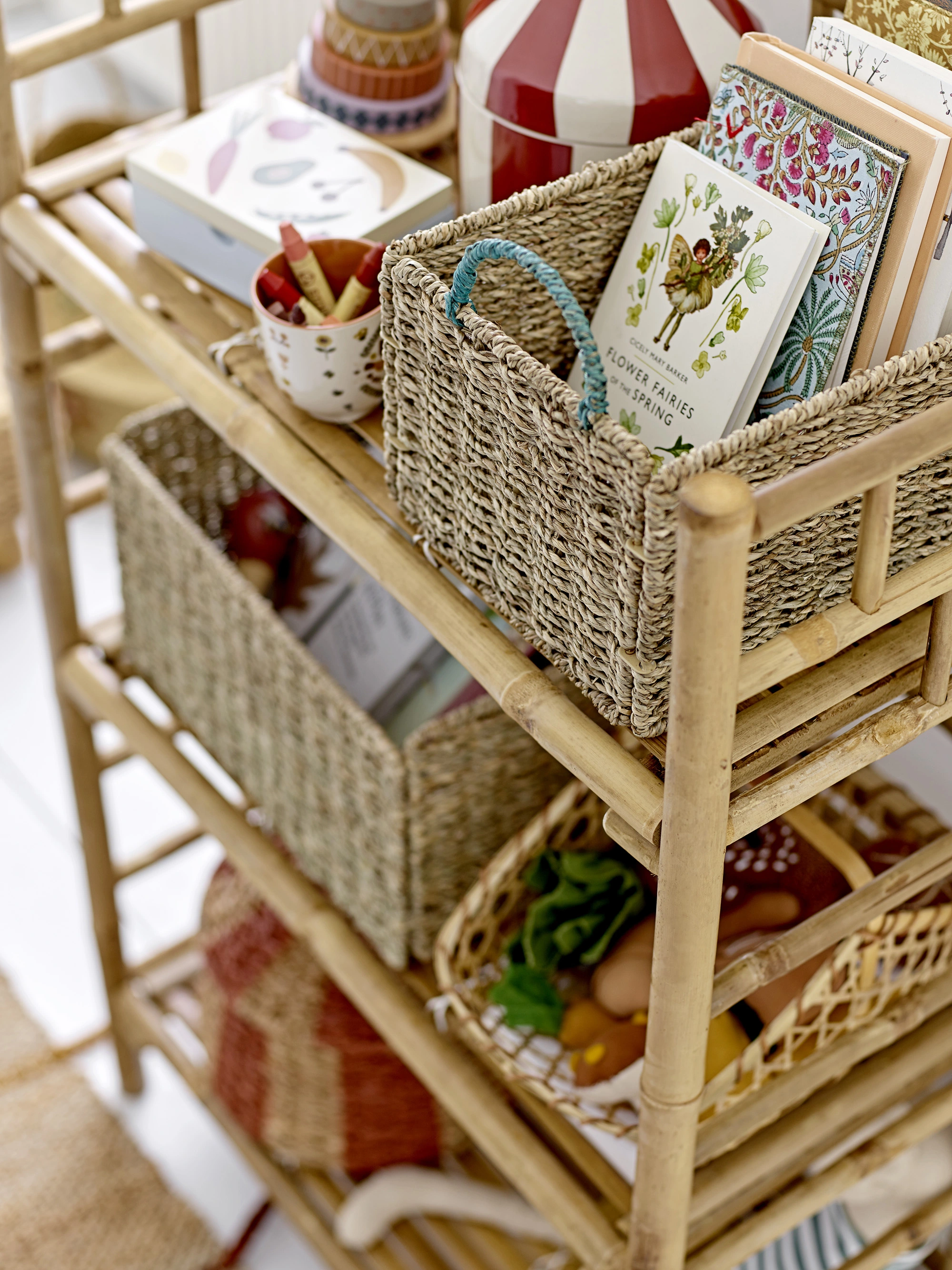 Bamboo Bookcase - Old Fashion Cabinet